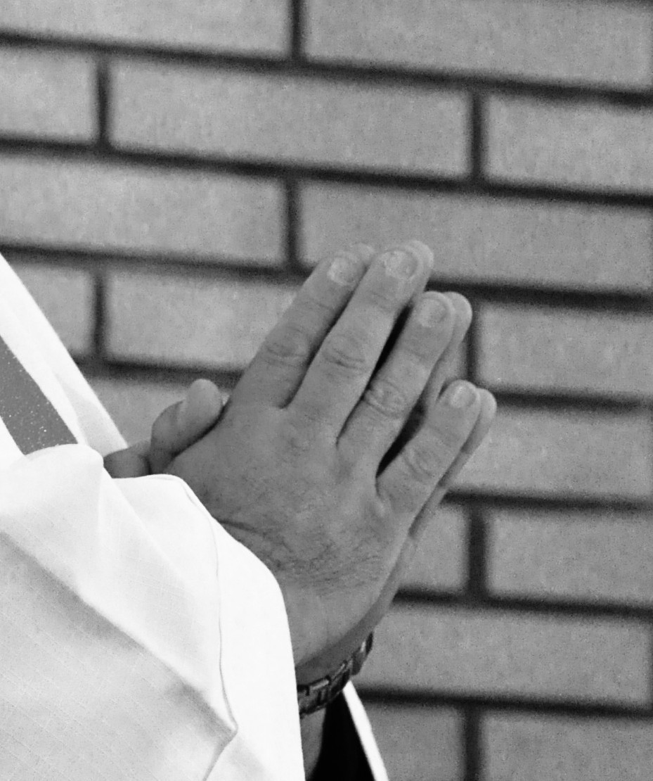 Priests hands praying
