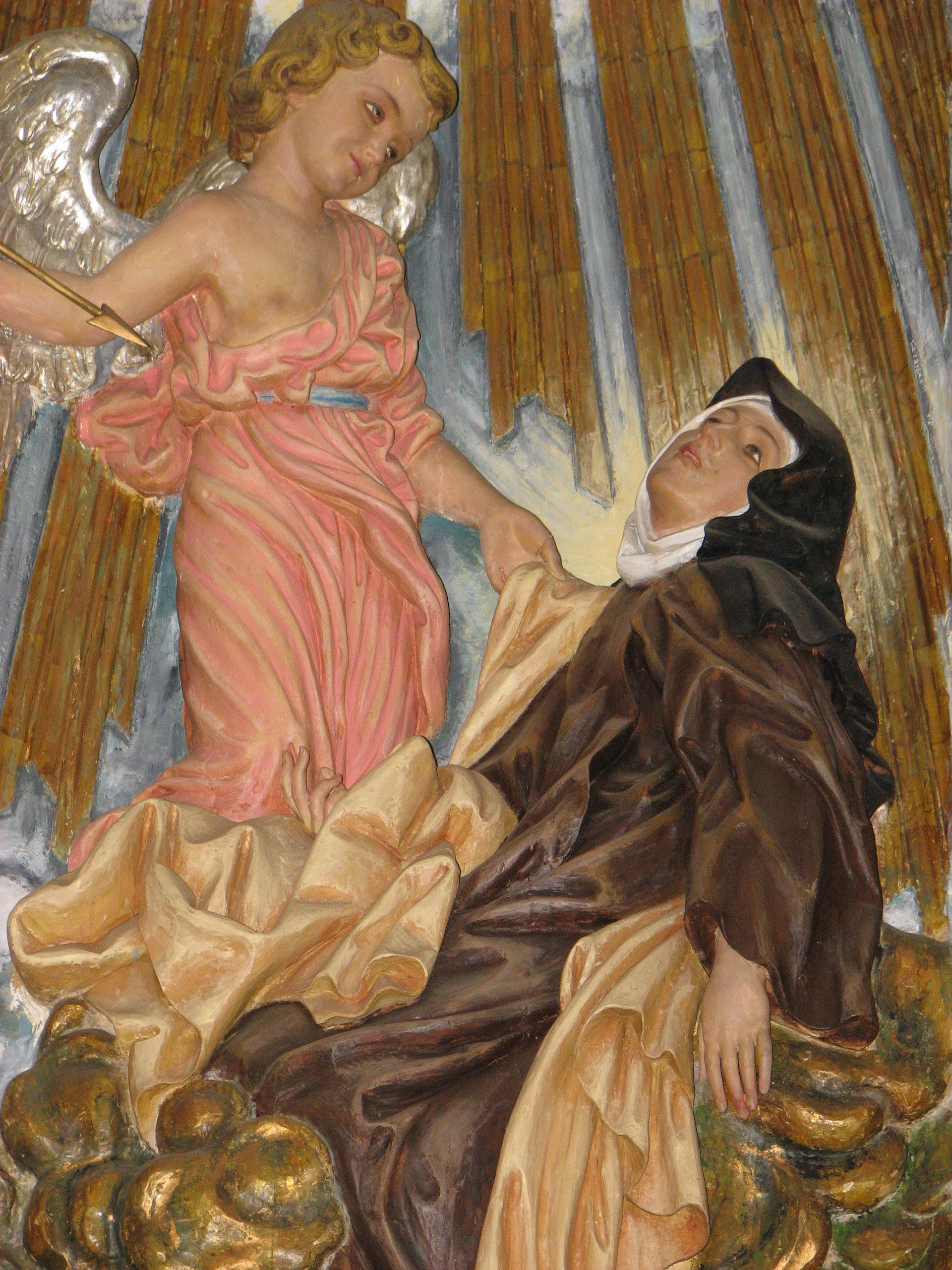 Statue of St. Teresa of Avila with Angel