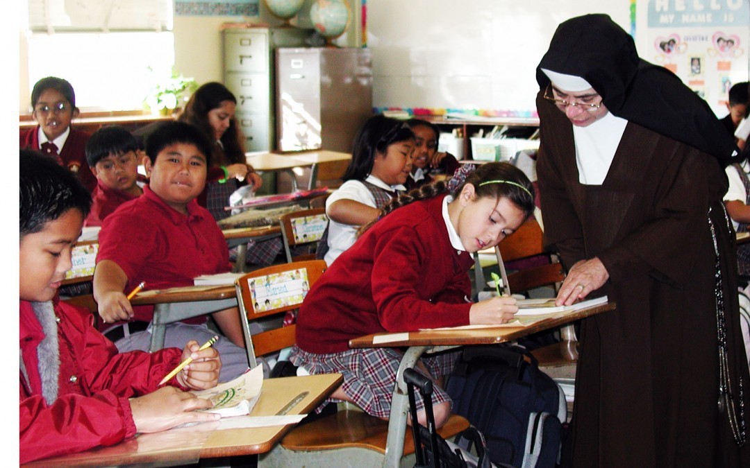 Carmelite Sisters Teaching Students