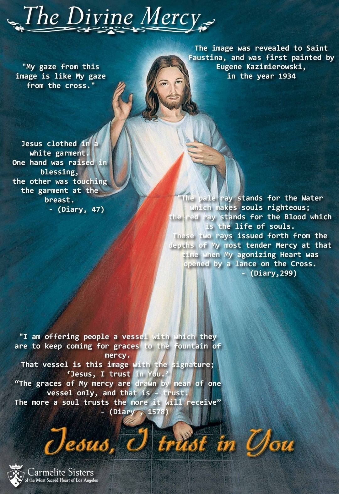 The Divine Mercy image of Jesus, 'Jesus I trust in You'