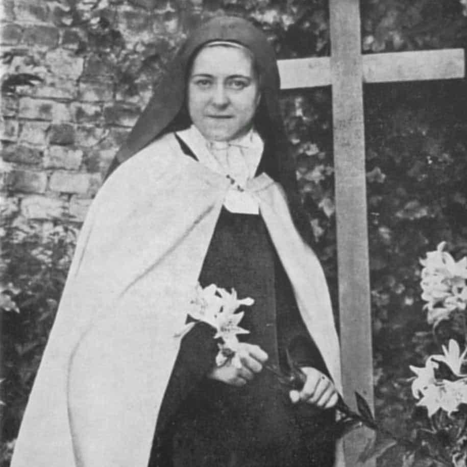 St Therese of Lisieux Black and White
